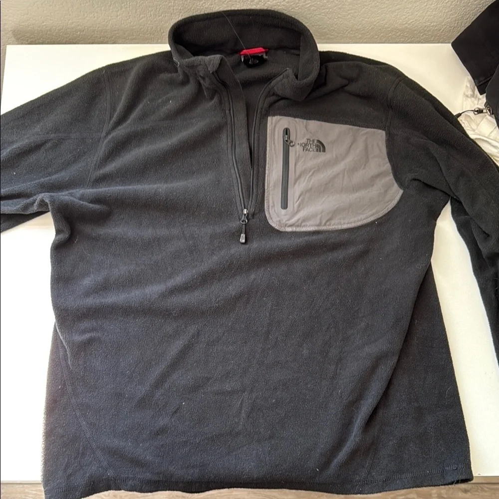 The North Face Charcoal and Light Gray Fleece Jacket